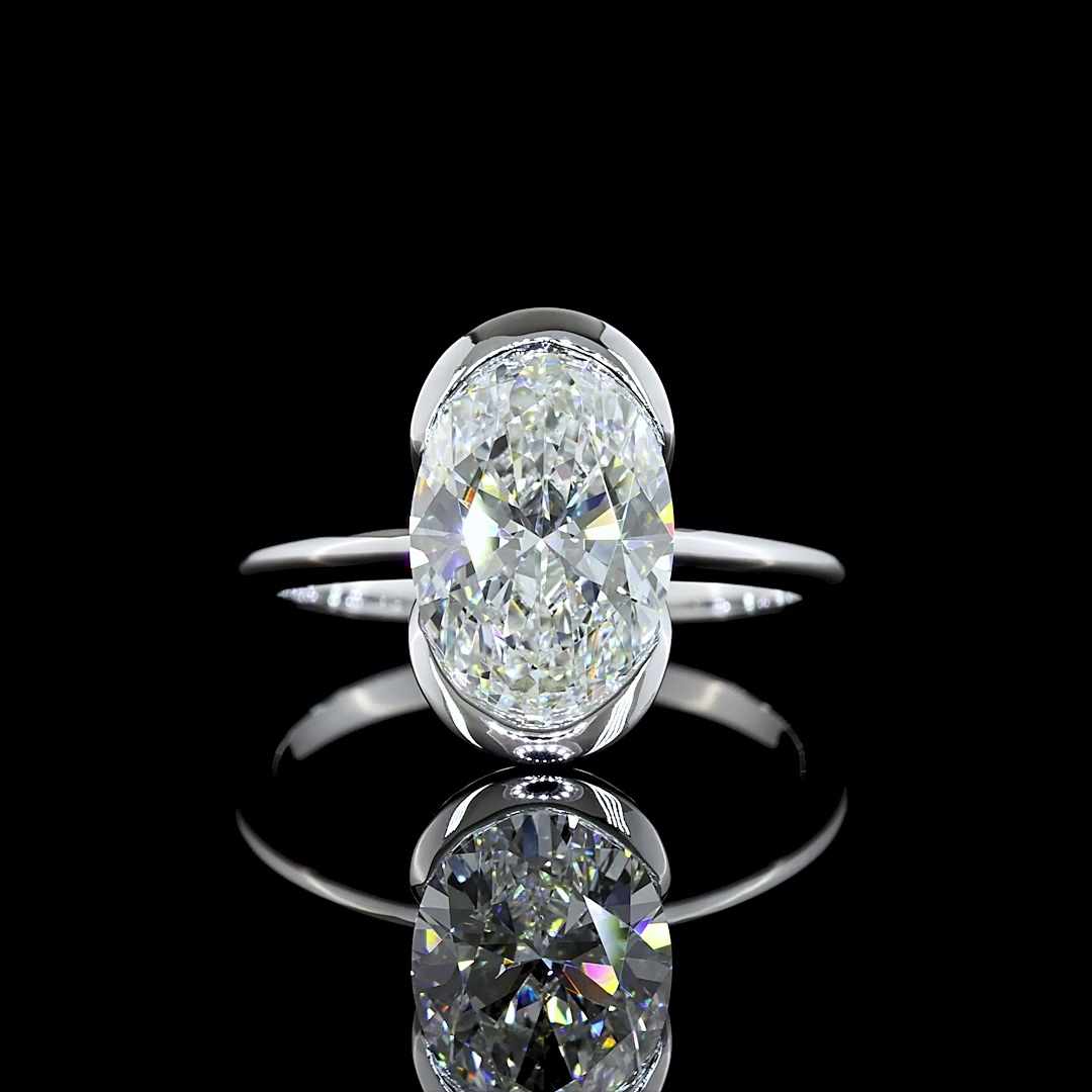 14K White Gold Lab-Grown Diamond Ring