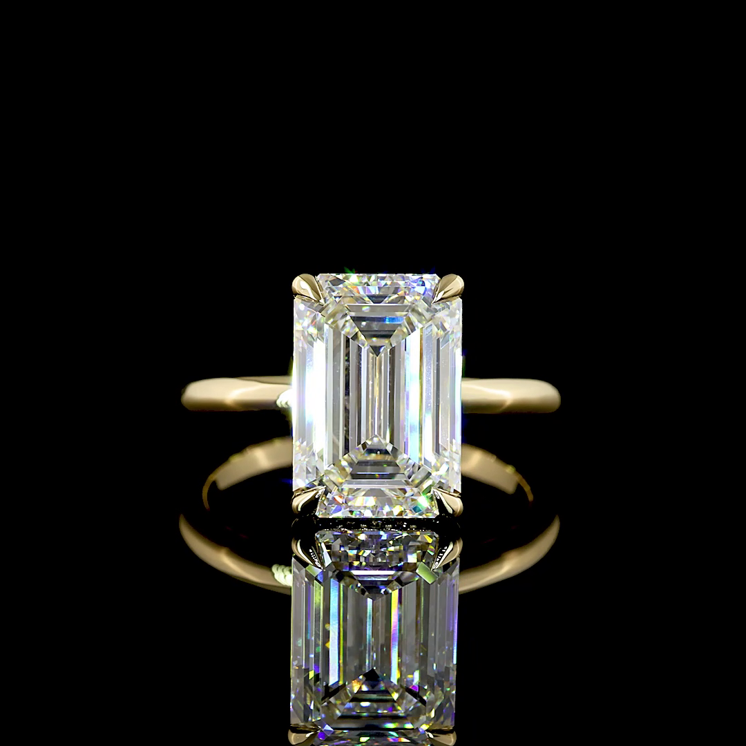 14K Yellow Gold Lab-Grown Diamond Ring