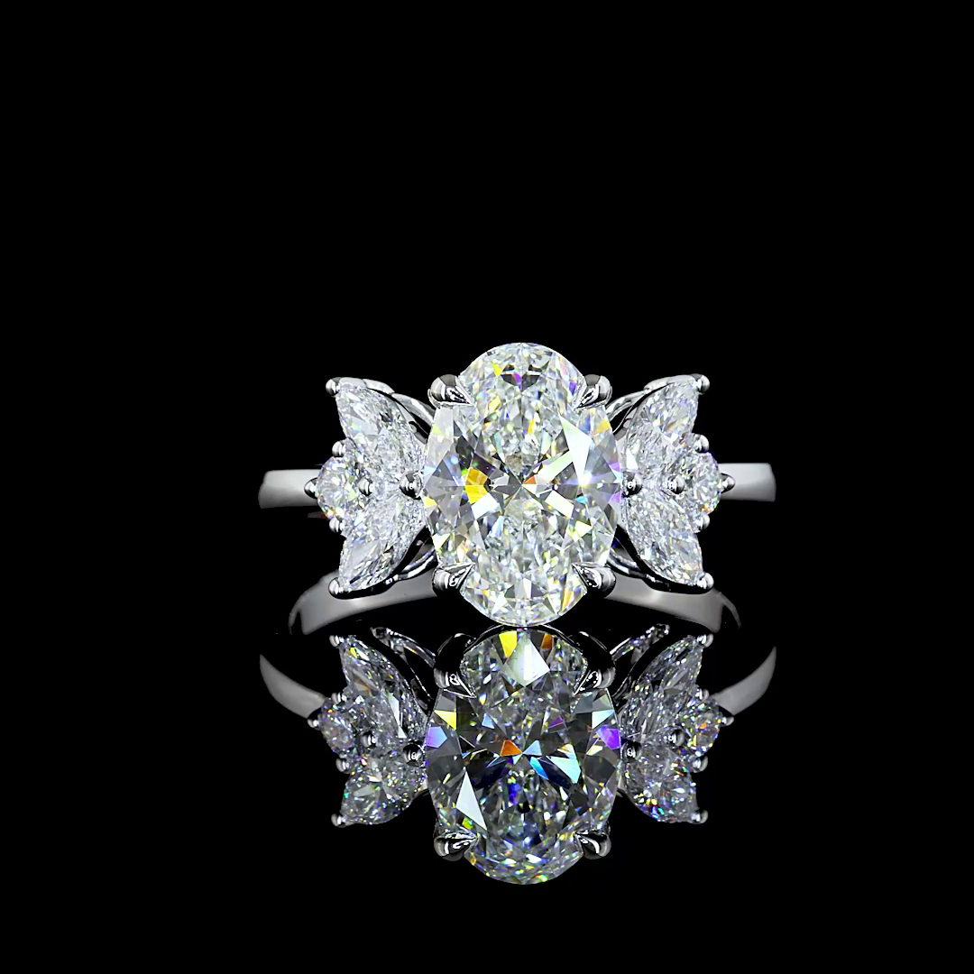 14K White Gold Lab-Grown Diamond Ring