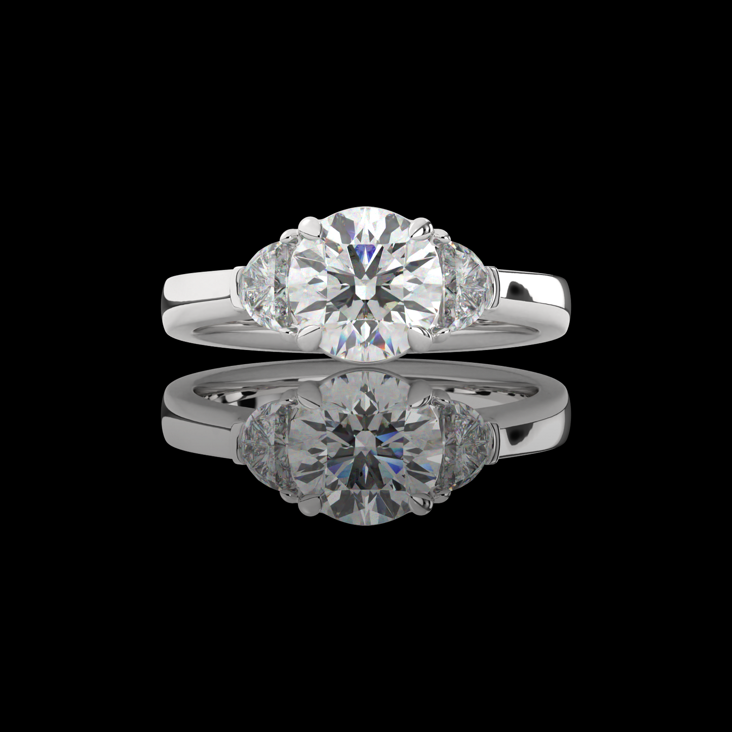 14K White Gold Lab-Grown Diamond Ring