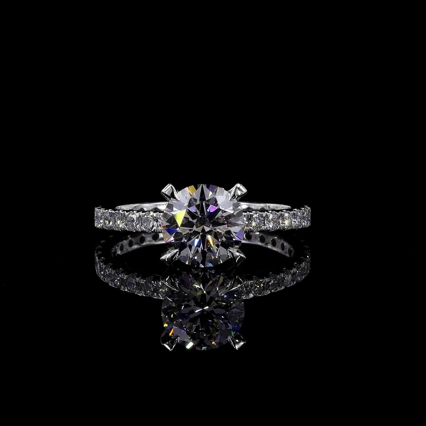 14K White Gold Lab-Grown Diamond Ring
