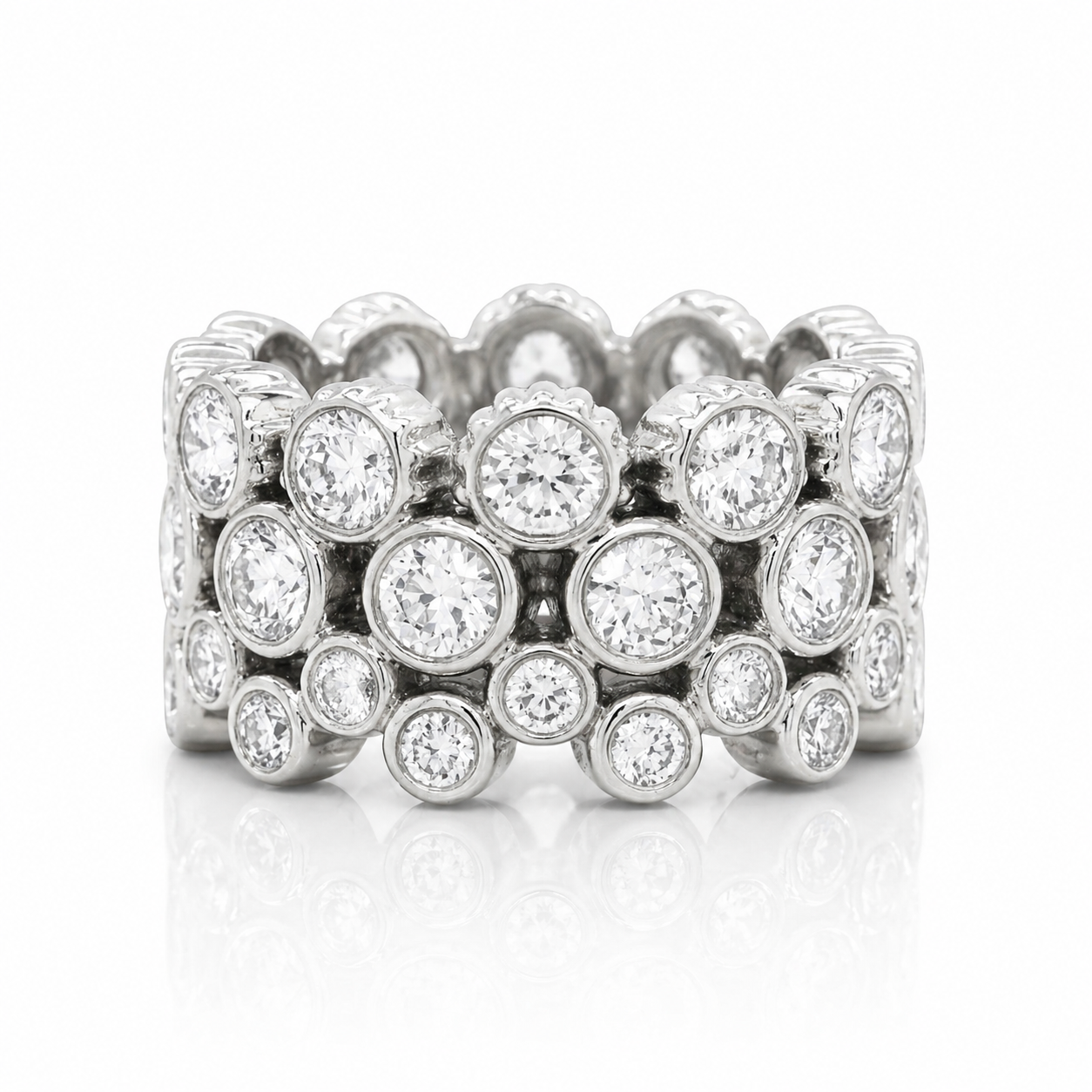 Platinum Bezel Eternity Fashion Ring