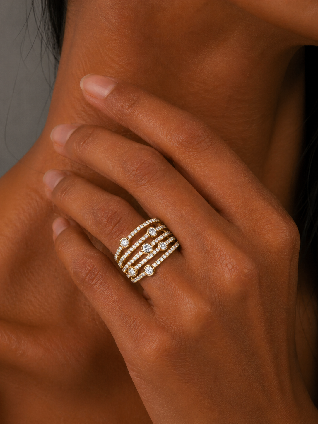 Yellow Gold Bubble Ring