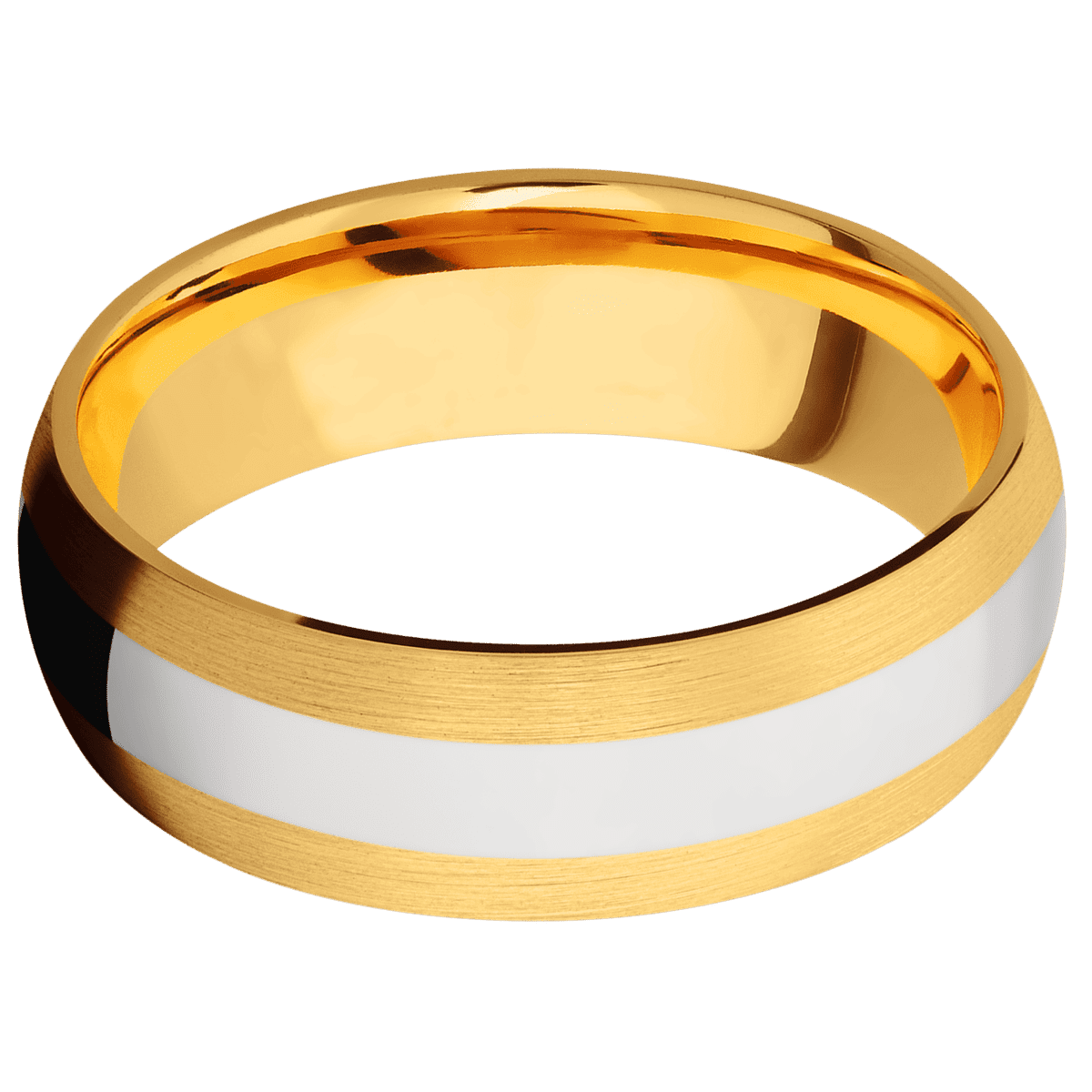 22K Yellow Gold + Satin Finish