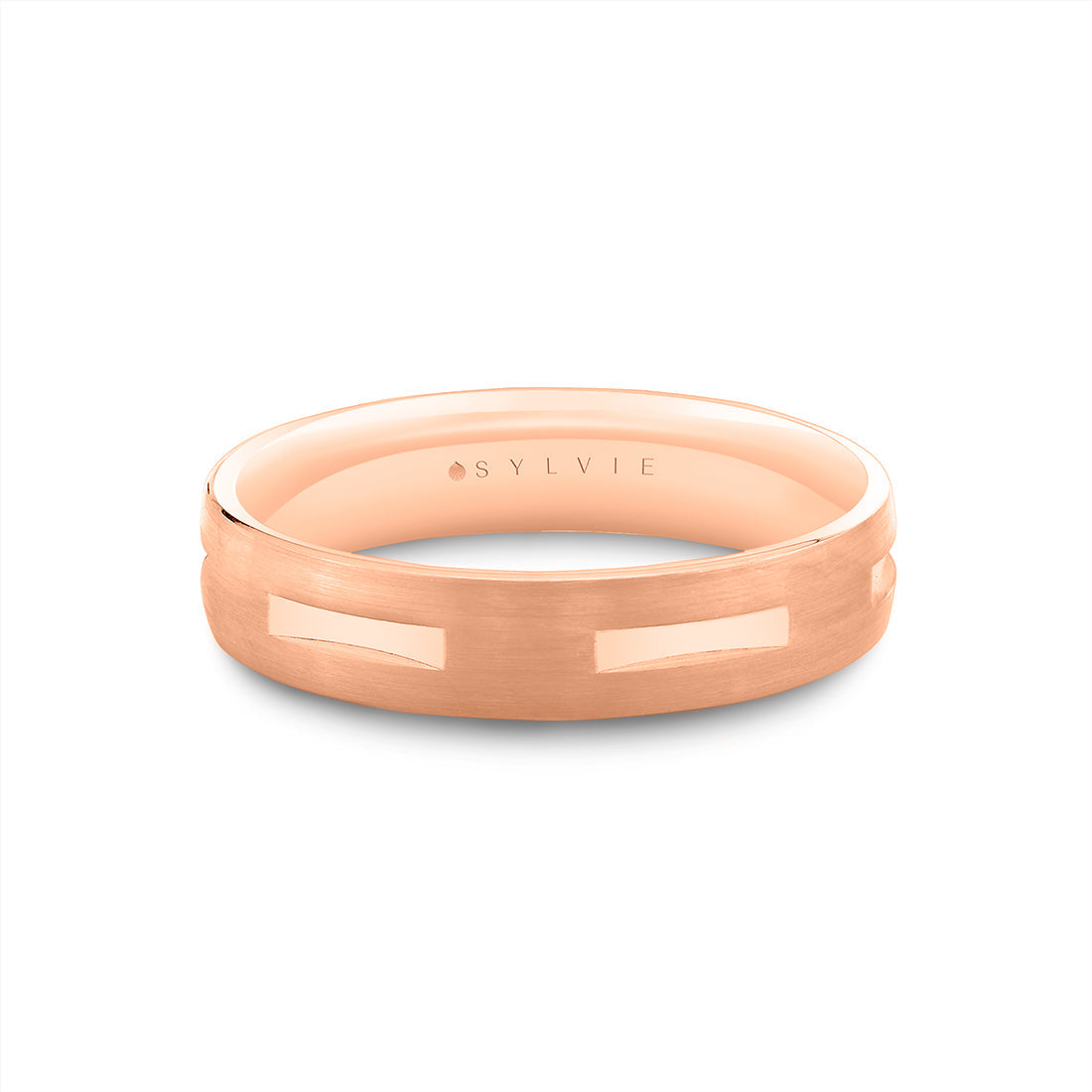 Heritage Brushed Grooved Mens Band - Luka