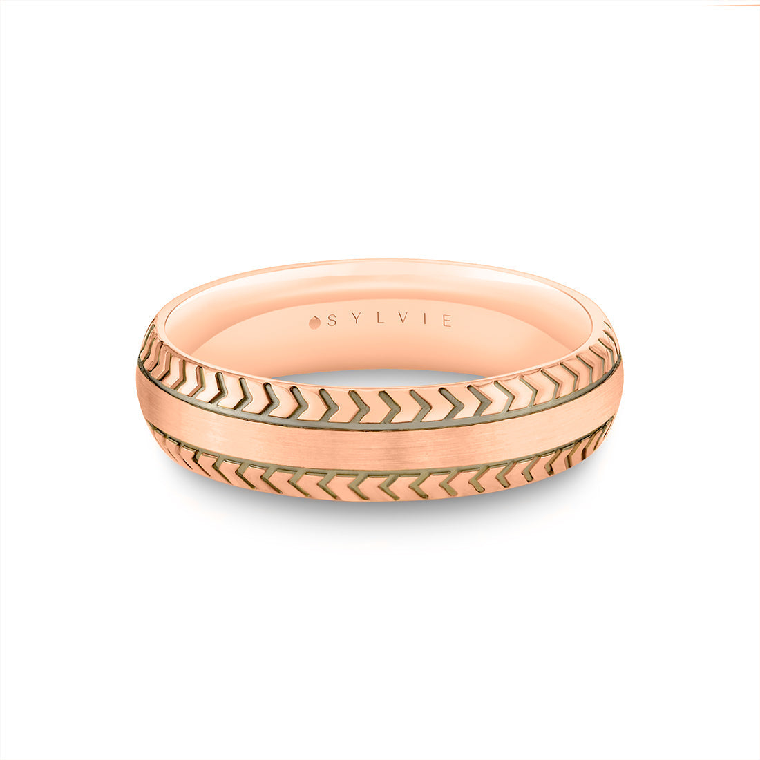 Shell Apex Engraved Mens Band - Felix