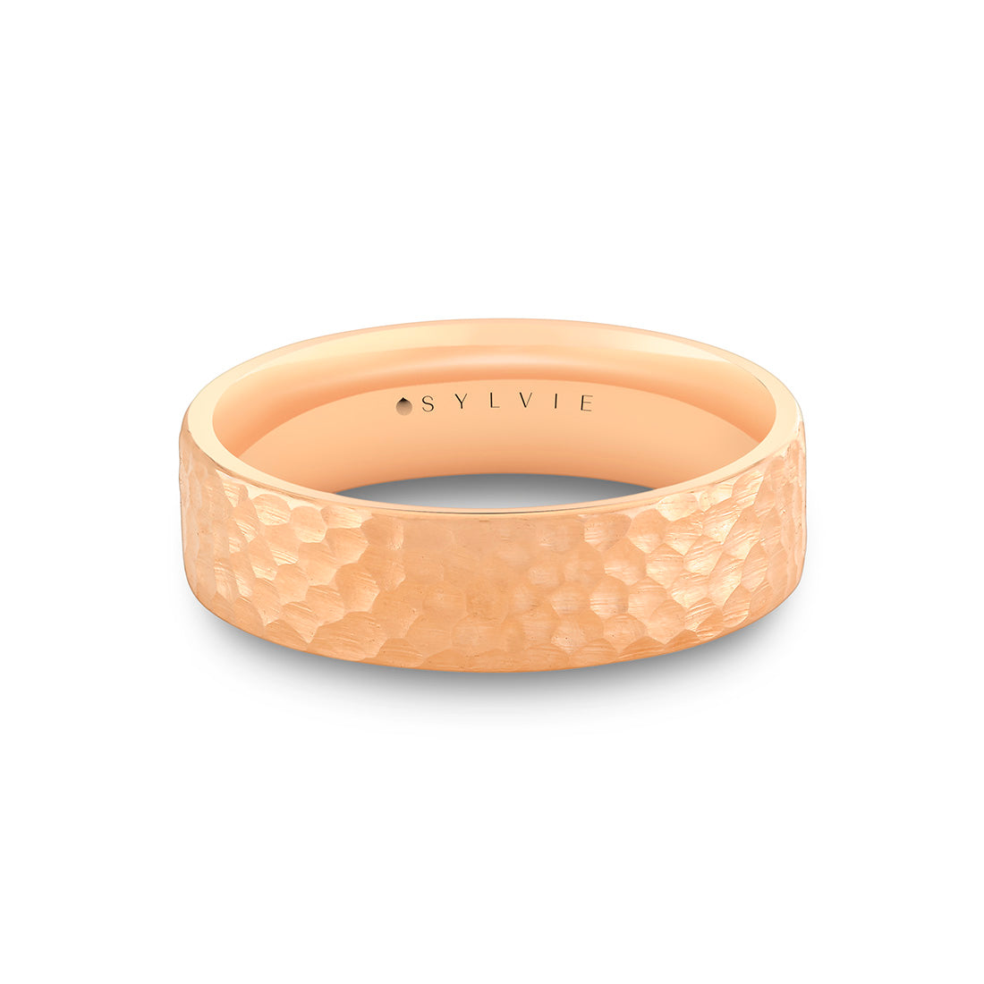 Hammered Mens Band - Umber