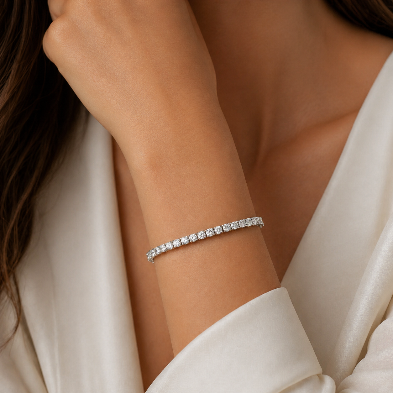 Platinum Classic Diamond Tennis Bracelet