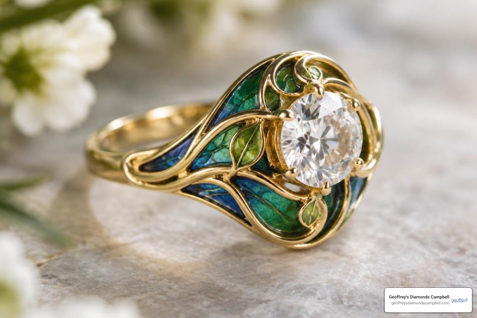 Art Nouveau Engagement Rings Capture Pure Turn-of-the-Century Romance
