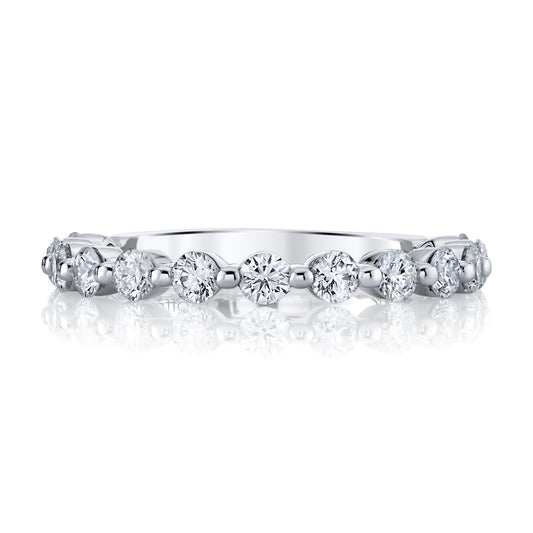 14K White Gold Floating Diamond Band