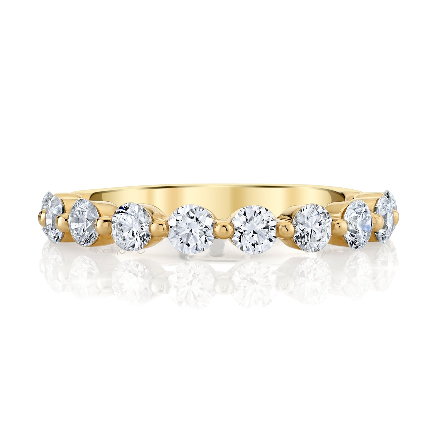 14K Yellow Gold Floating Diamond Ring