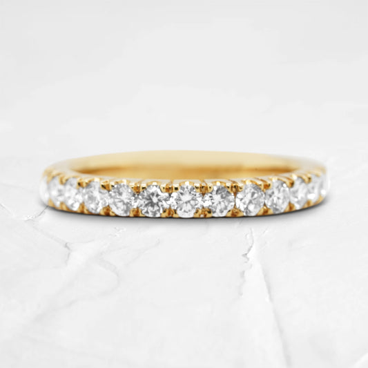 18K Yellow Gold Diamond Pave Wedding Ring (.66ctw)