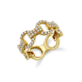Interlocking Pave Diamond Fashion Ring