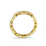Interlocking Pave Diamond Fashion Ring