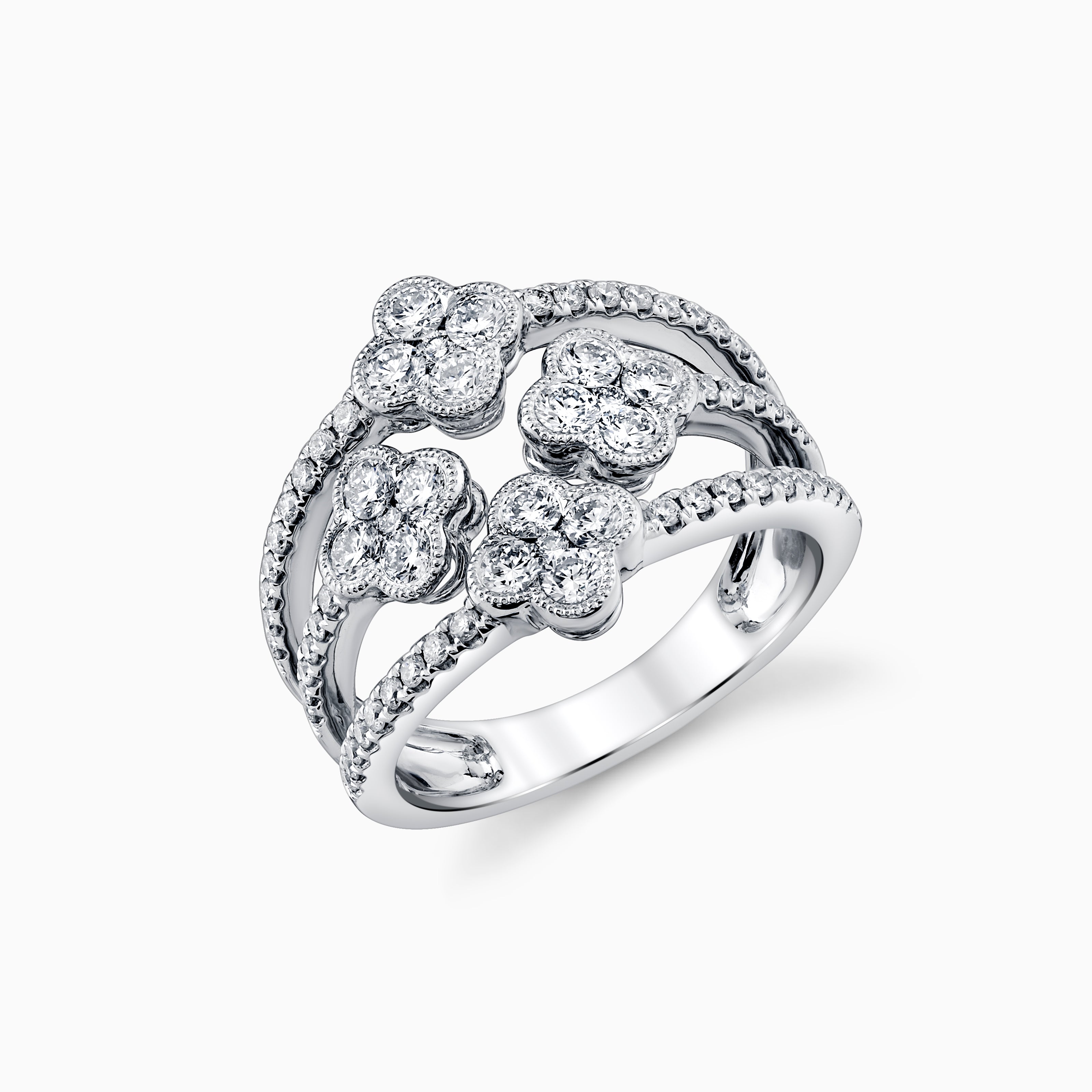 Lab-Grown Diamond Quatrefoil Ring