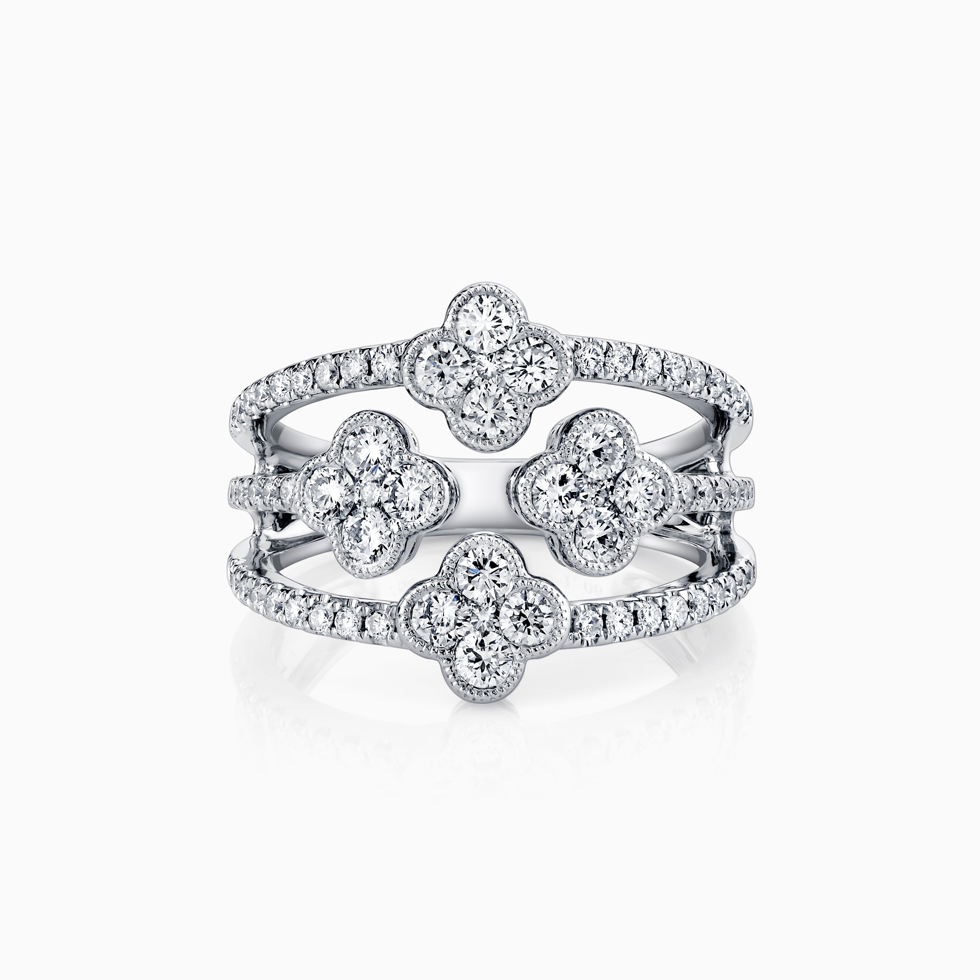 Lab-Grown Diamond Quatrefoil Ring
