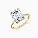 Emerald Cut Whisper Thin Pave Setting