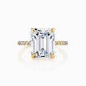 Emerald Cut Whisper Thin Pave Setting