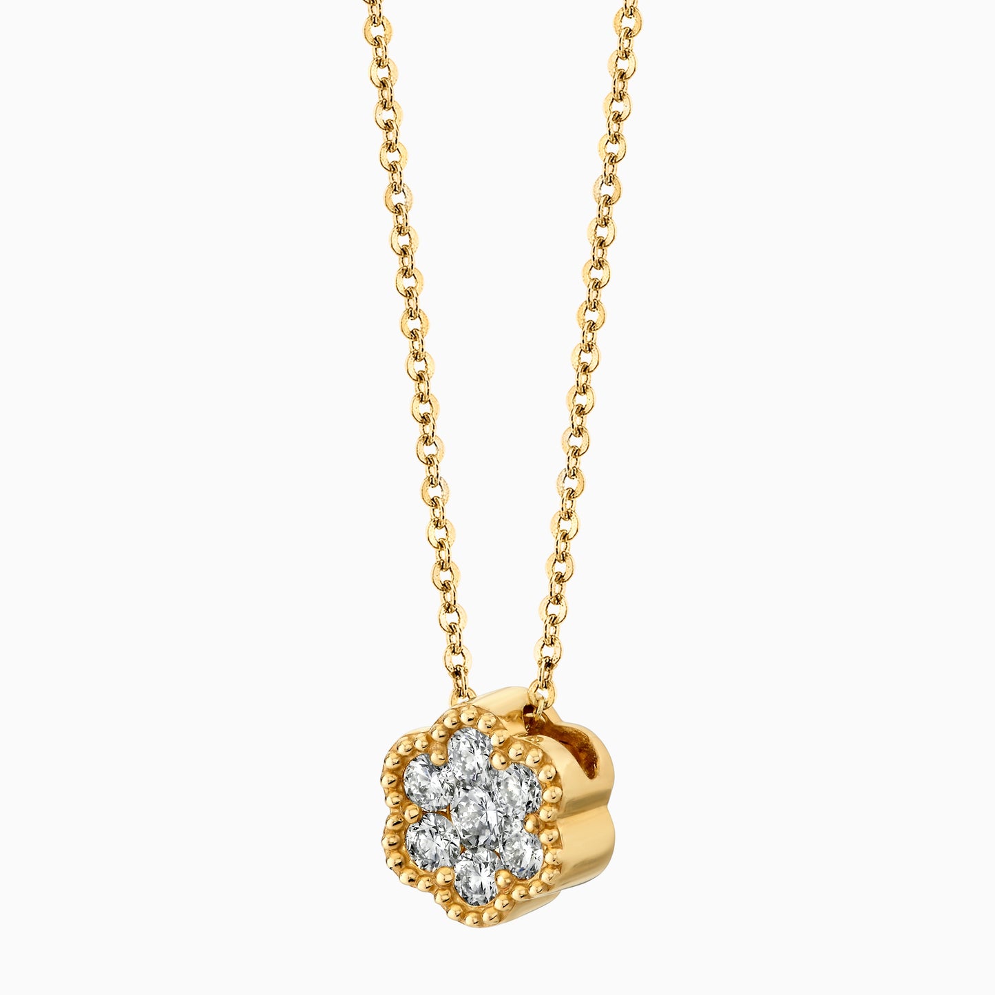 Diamond Flower Pendant