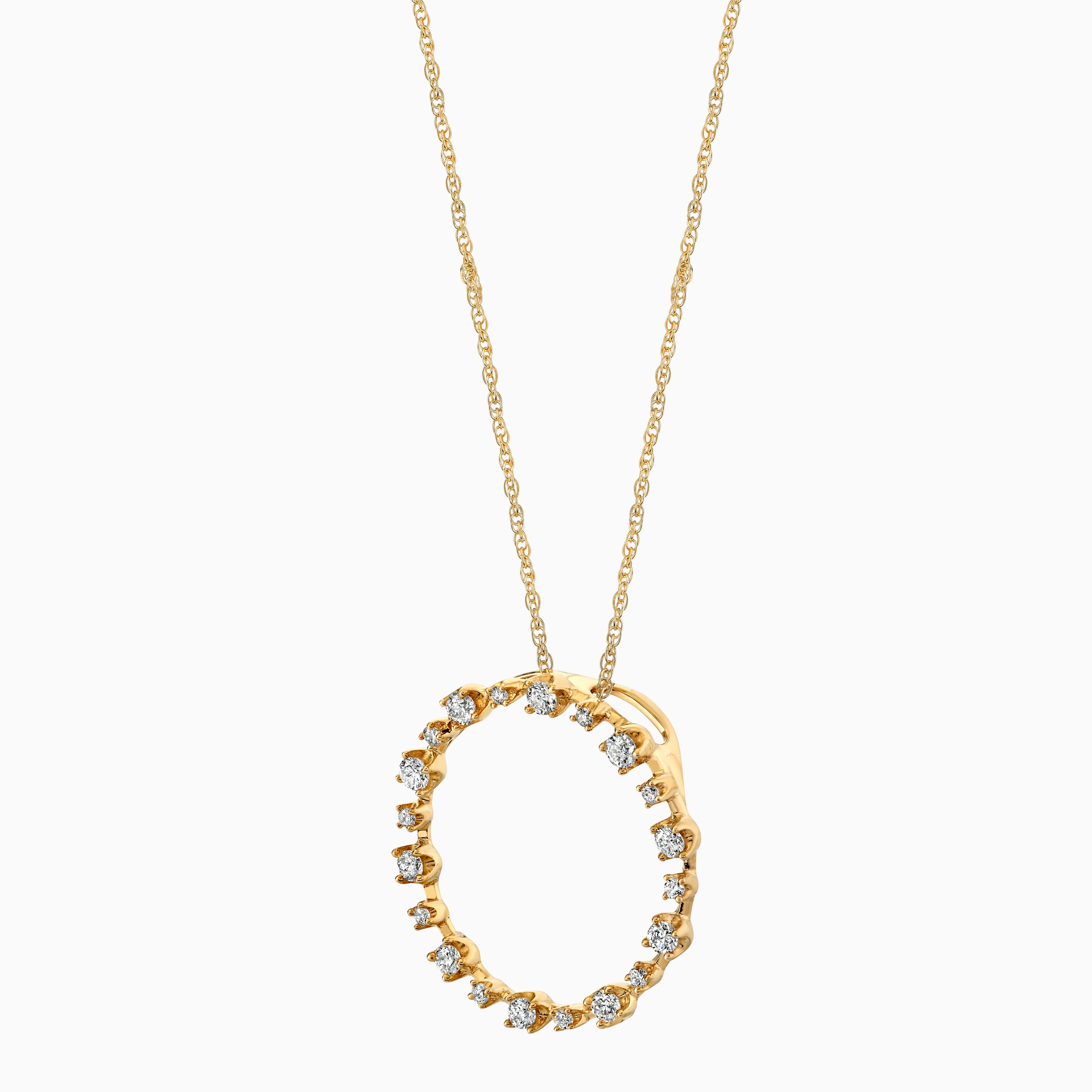 Fancy Diamond Circle Pendant