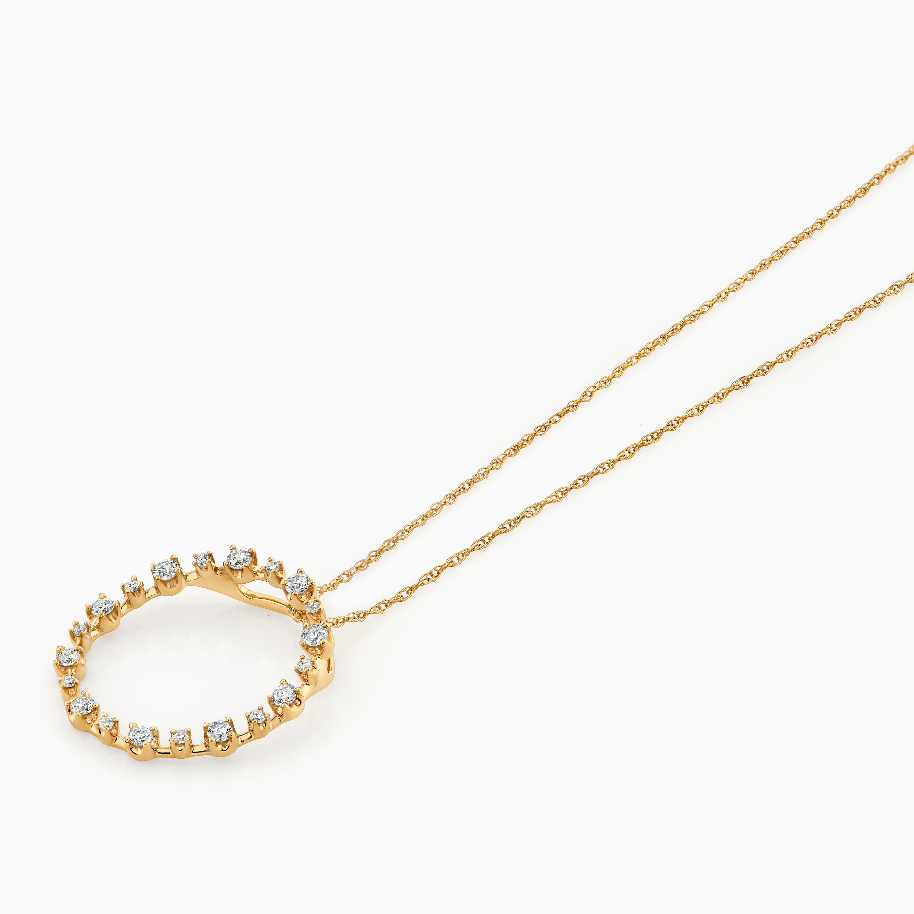 Fancy Diamond Circle Pendant