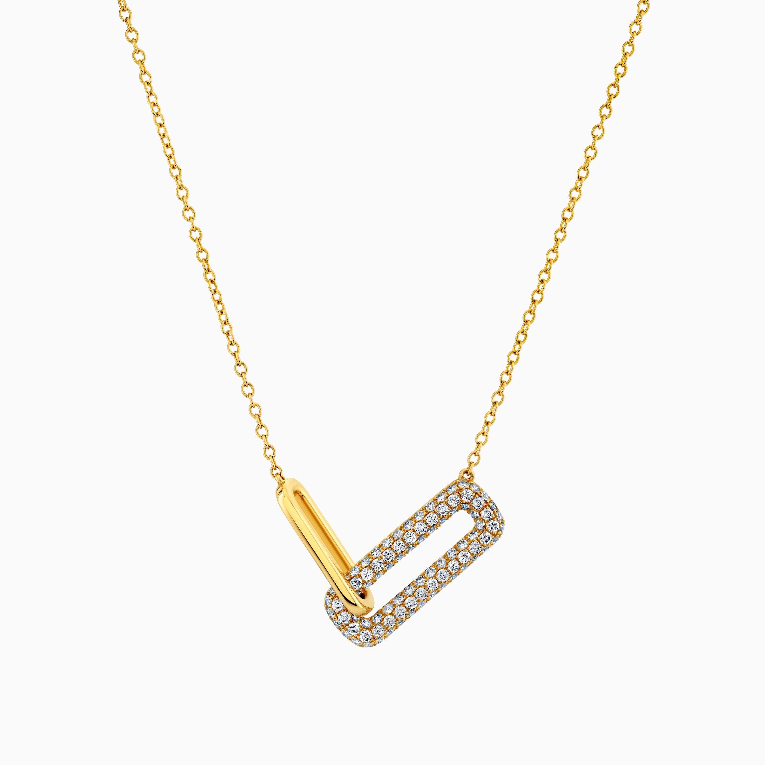 Interlocking Pave Diamond Necklace