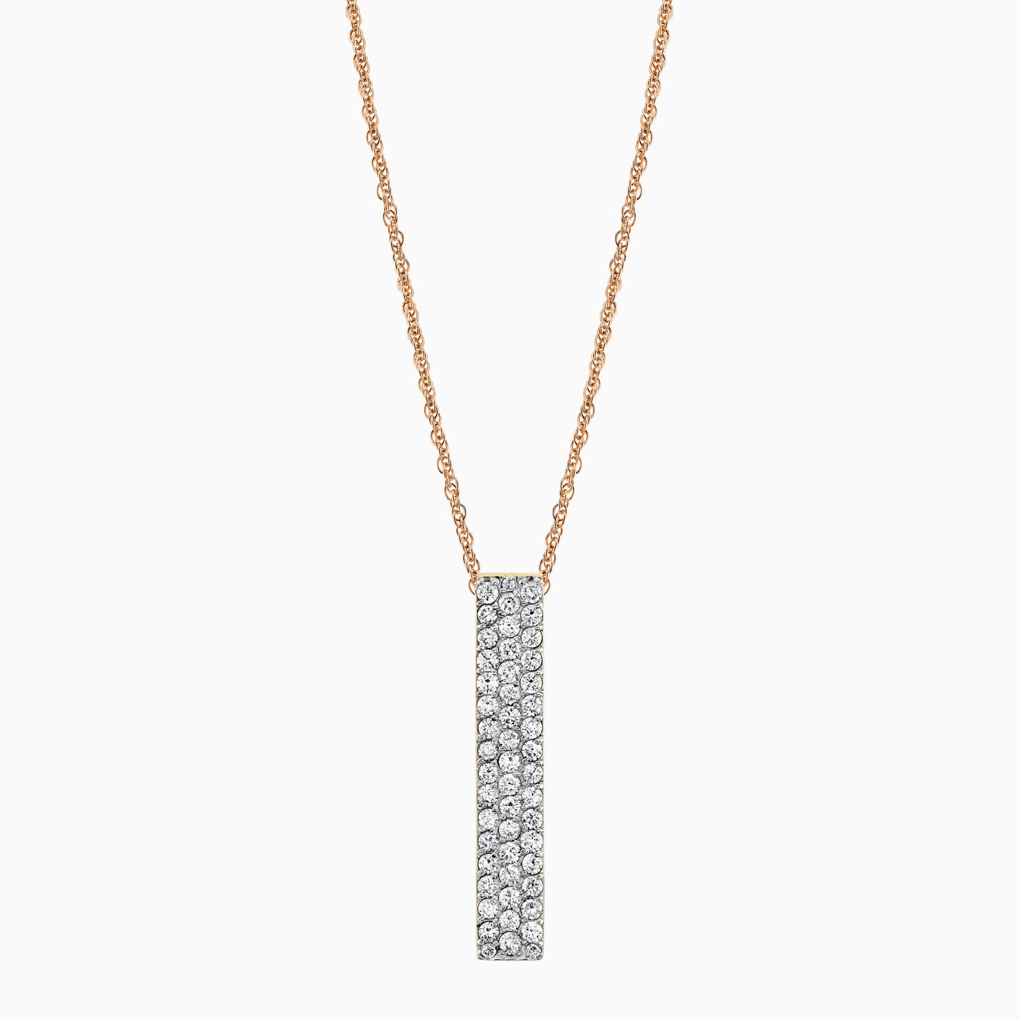 Pave Diamond Vertical Bar Pendant