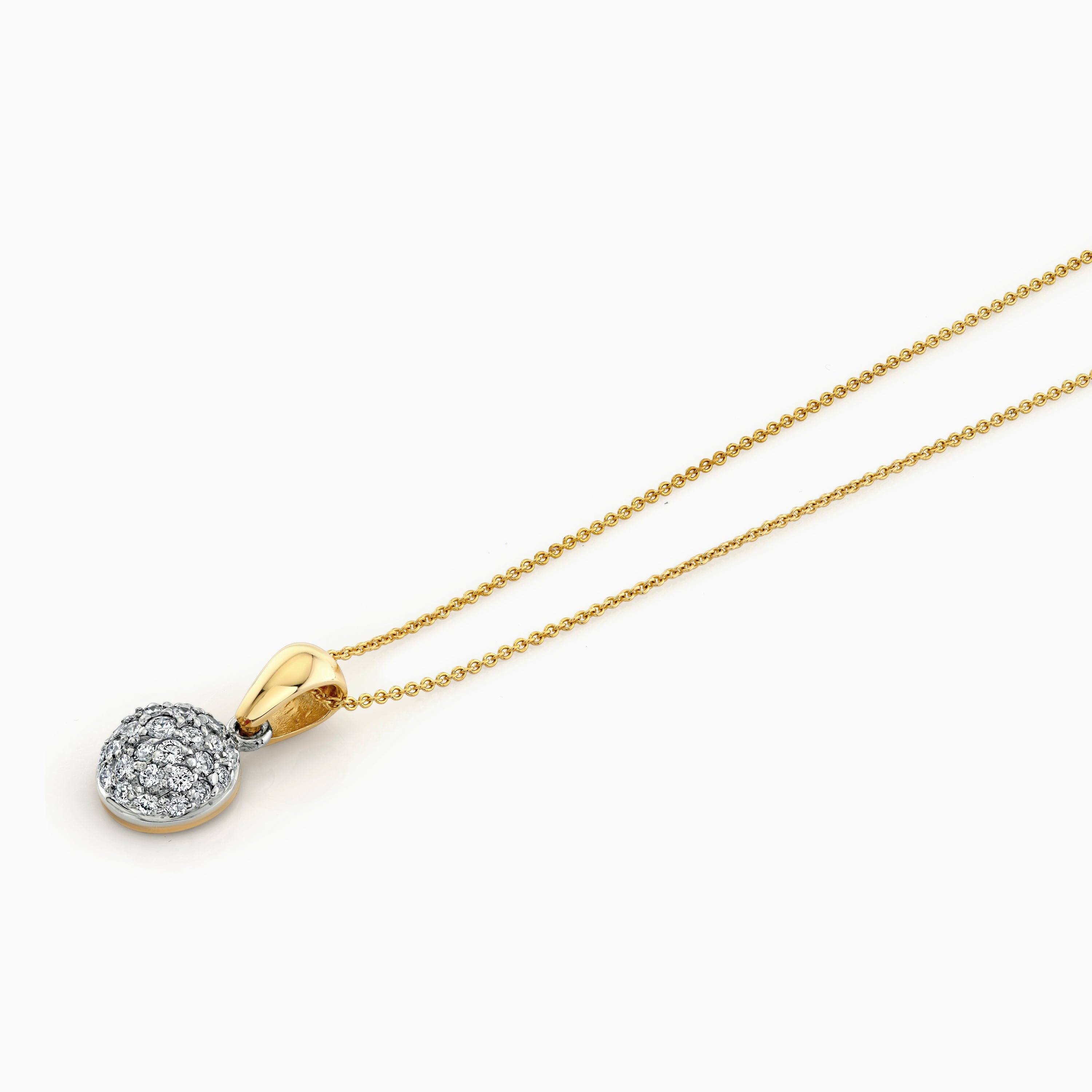 Pave Diamond Ball Pendant