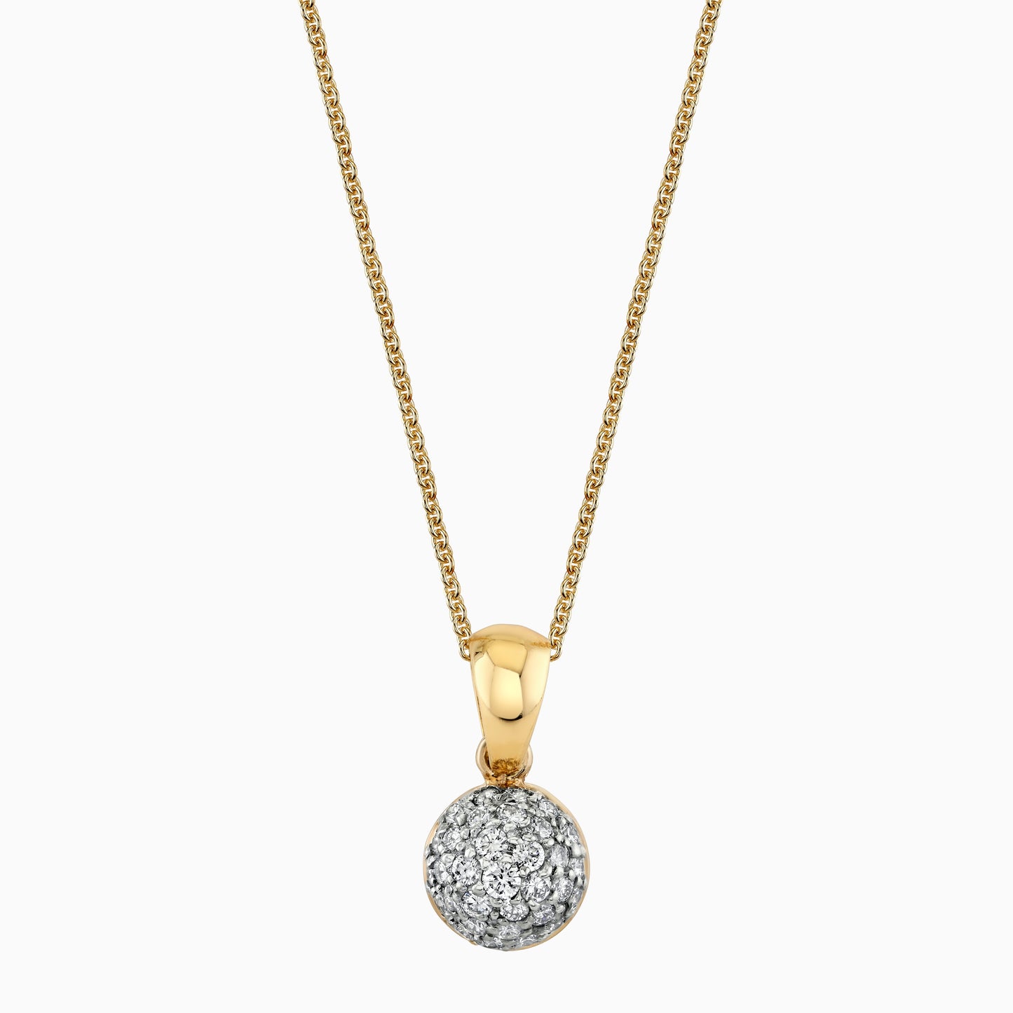 Pave Diamond Ball Pendant