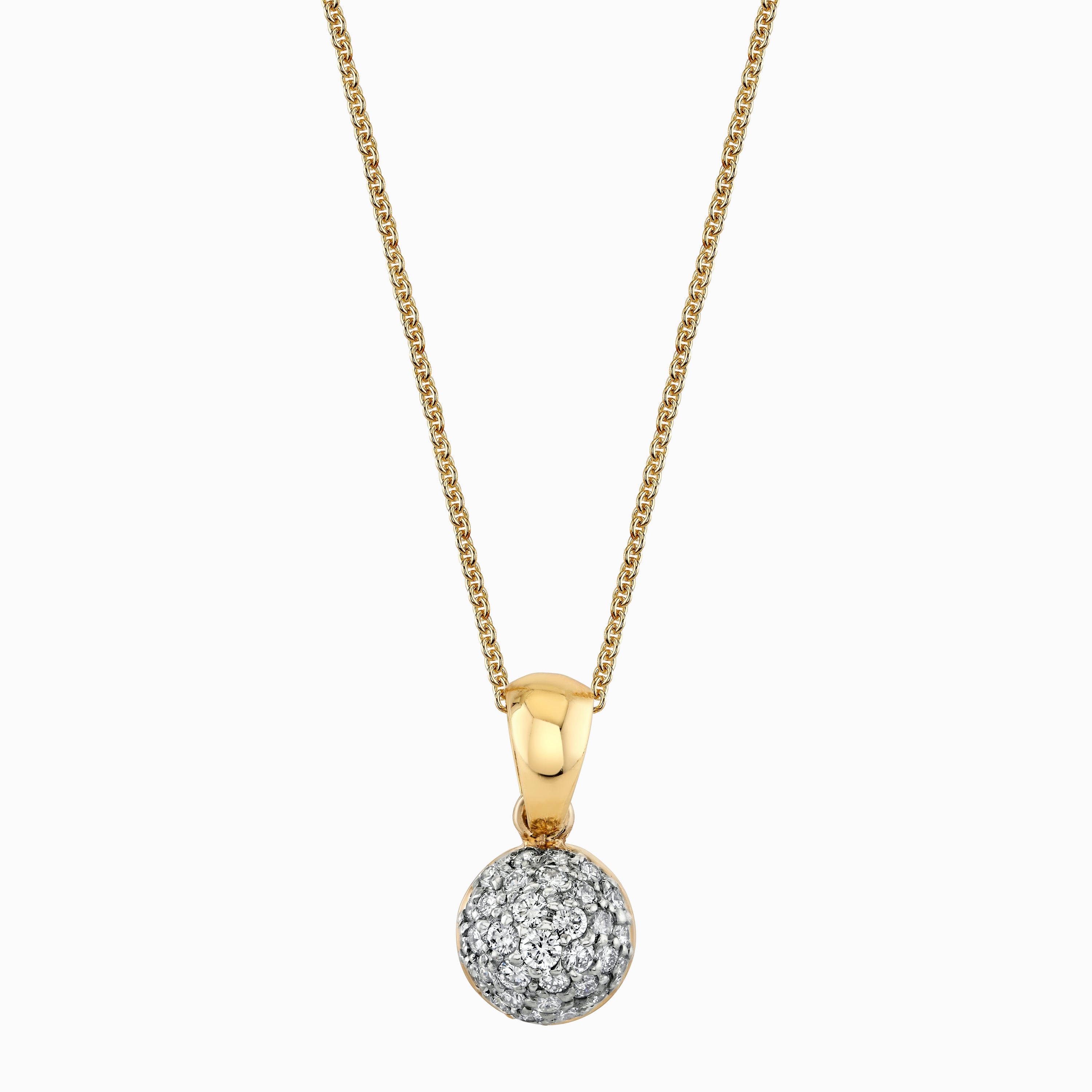 Pave Diamond Ball Pendant
