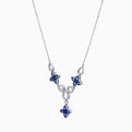 Sapphire & Diamond Clover Necklace