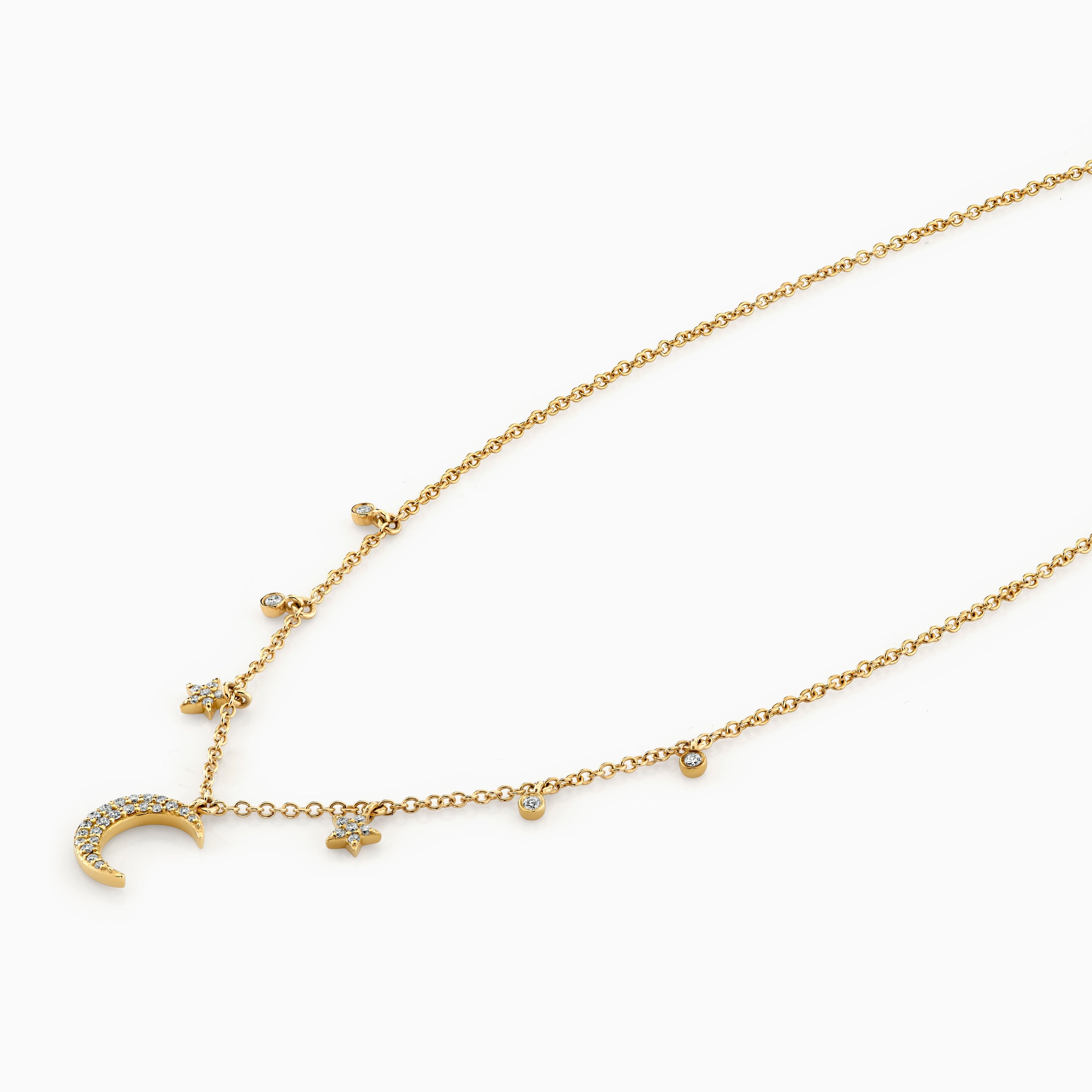 Moon & Stars Charm Necklace