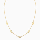 Diamond Mariner Station Necklace