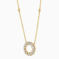 Diamond Baguette Circle Necklace
