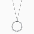 White Gold Diamond Circle Pendant