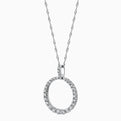 White Gold Diamond Circle Pendant