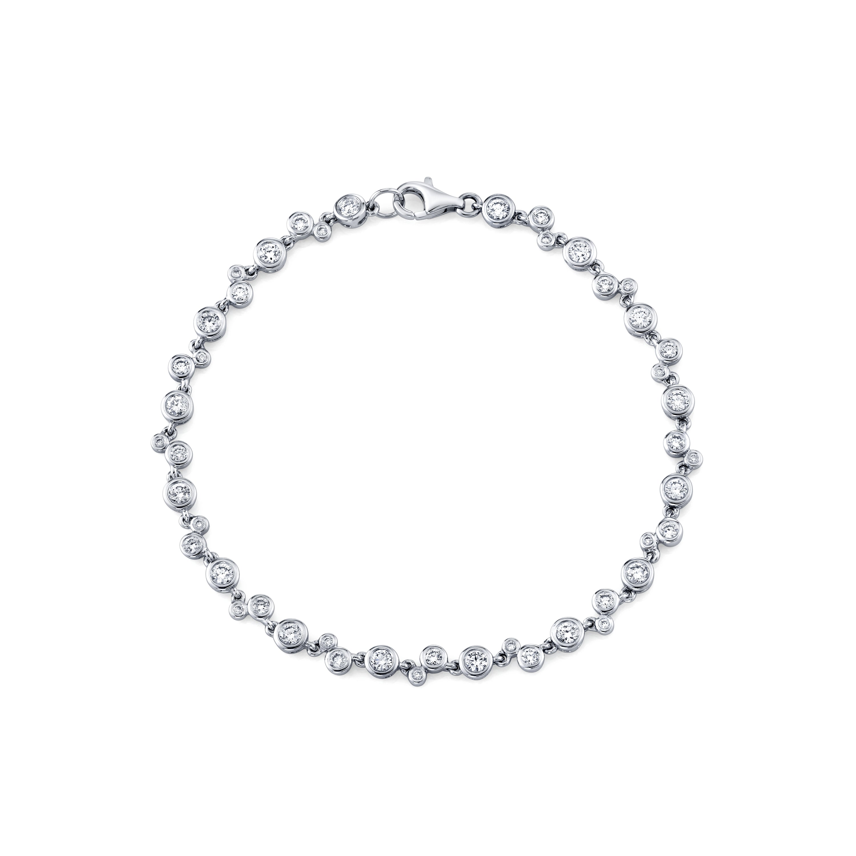Bezel Diamond Scatter Bracelet