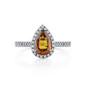 Fancy Brown Diamond Halo Diamond Ring