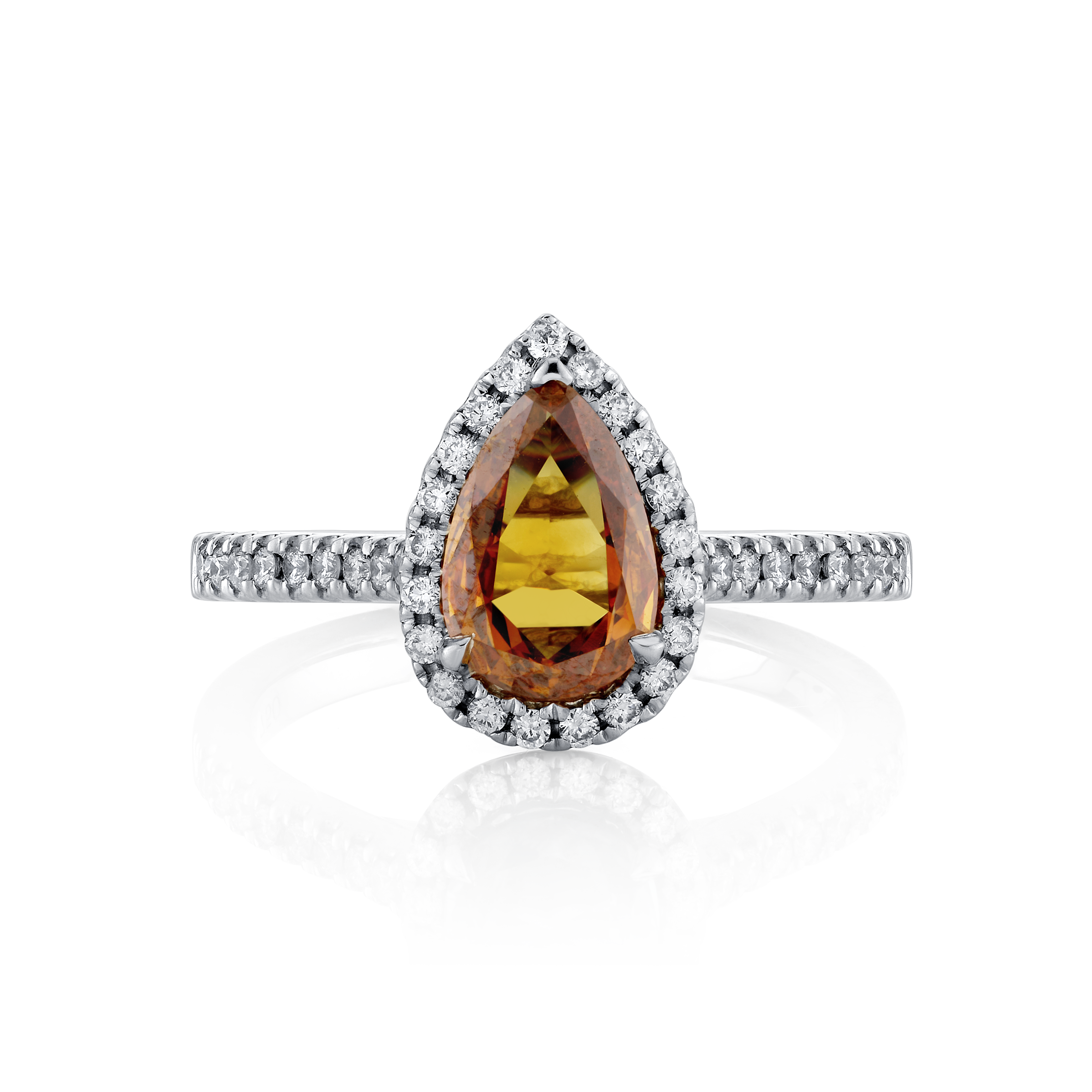 Fancy Brown Diamond Halo Diamond Ring