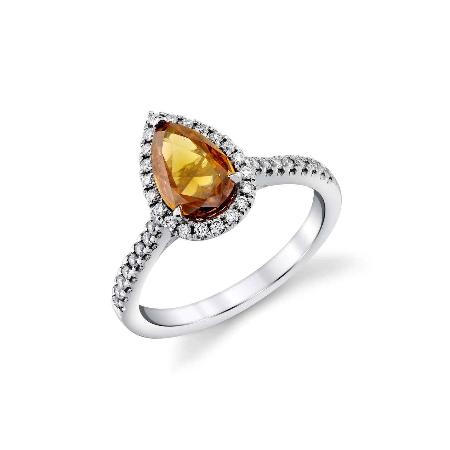 Fancy Brown Diamond Halo Diamond Ring