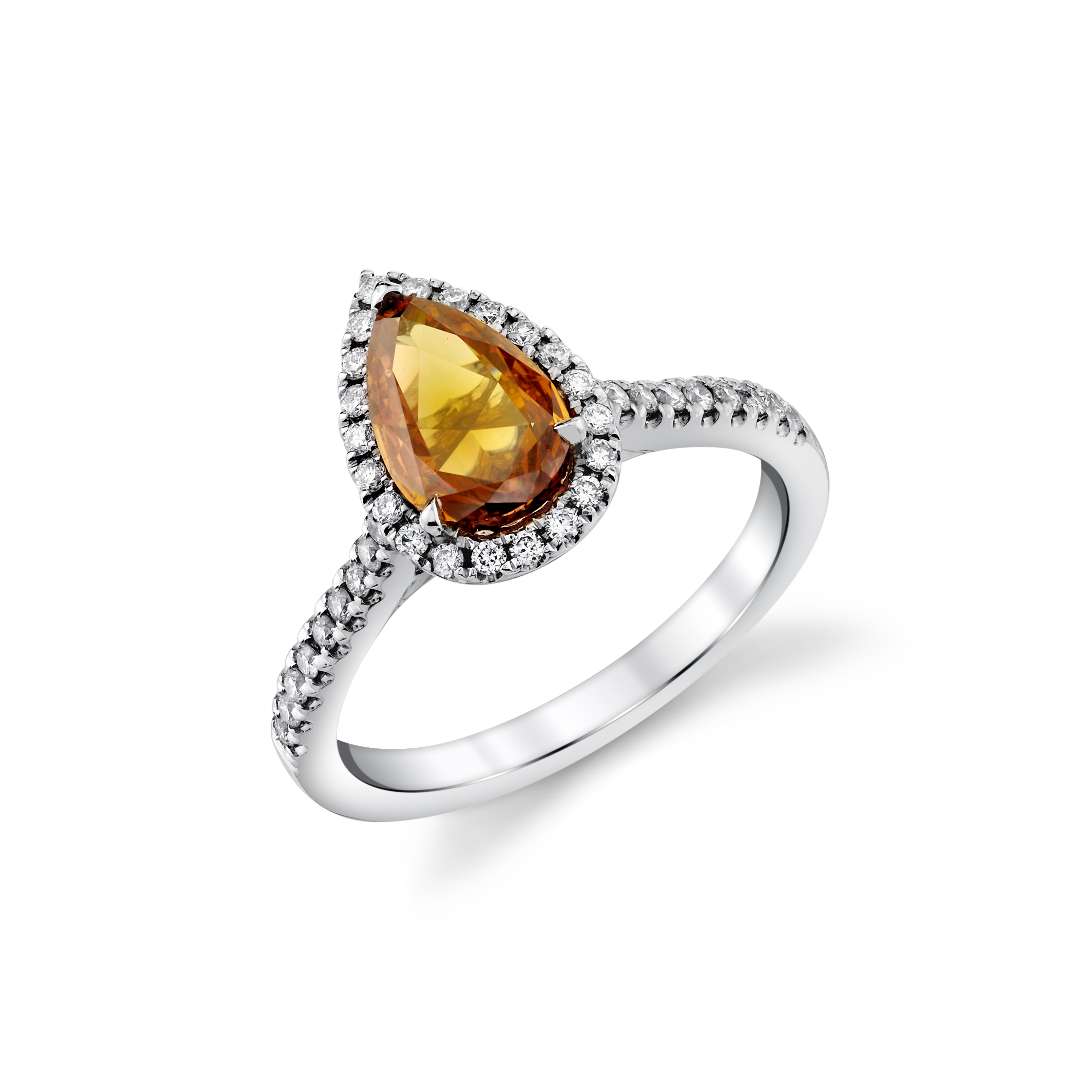 Fancy Brown Diamond Halo Diamond Ring