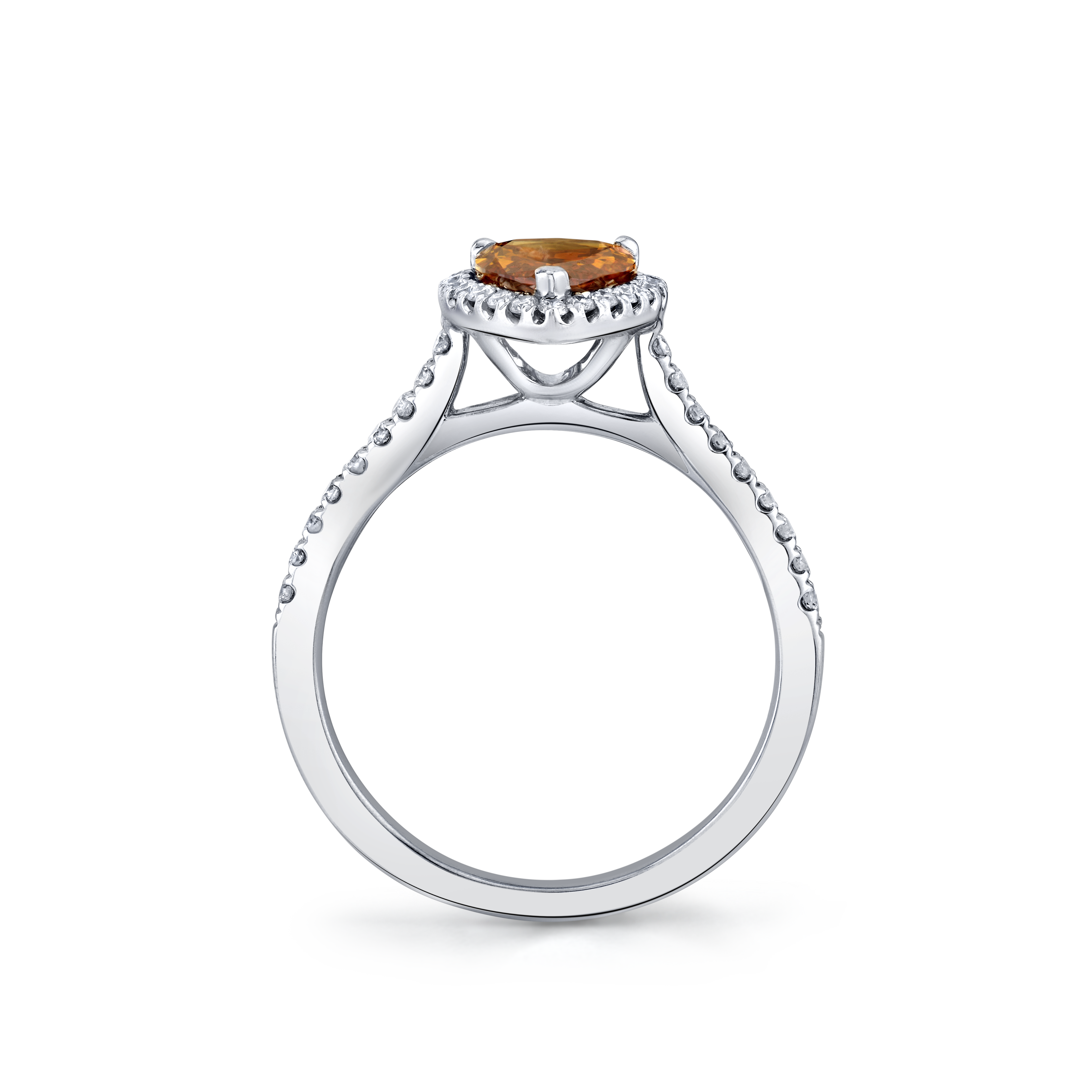 Fancy Brown Diamond Halo Diamond Ring