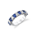 Emerald Cut Sapphire & Diamond Ring