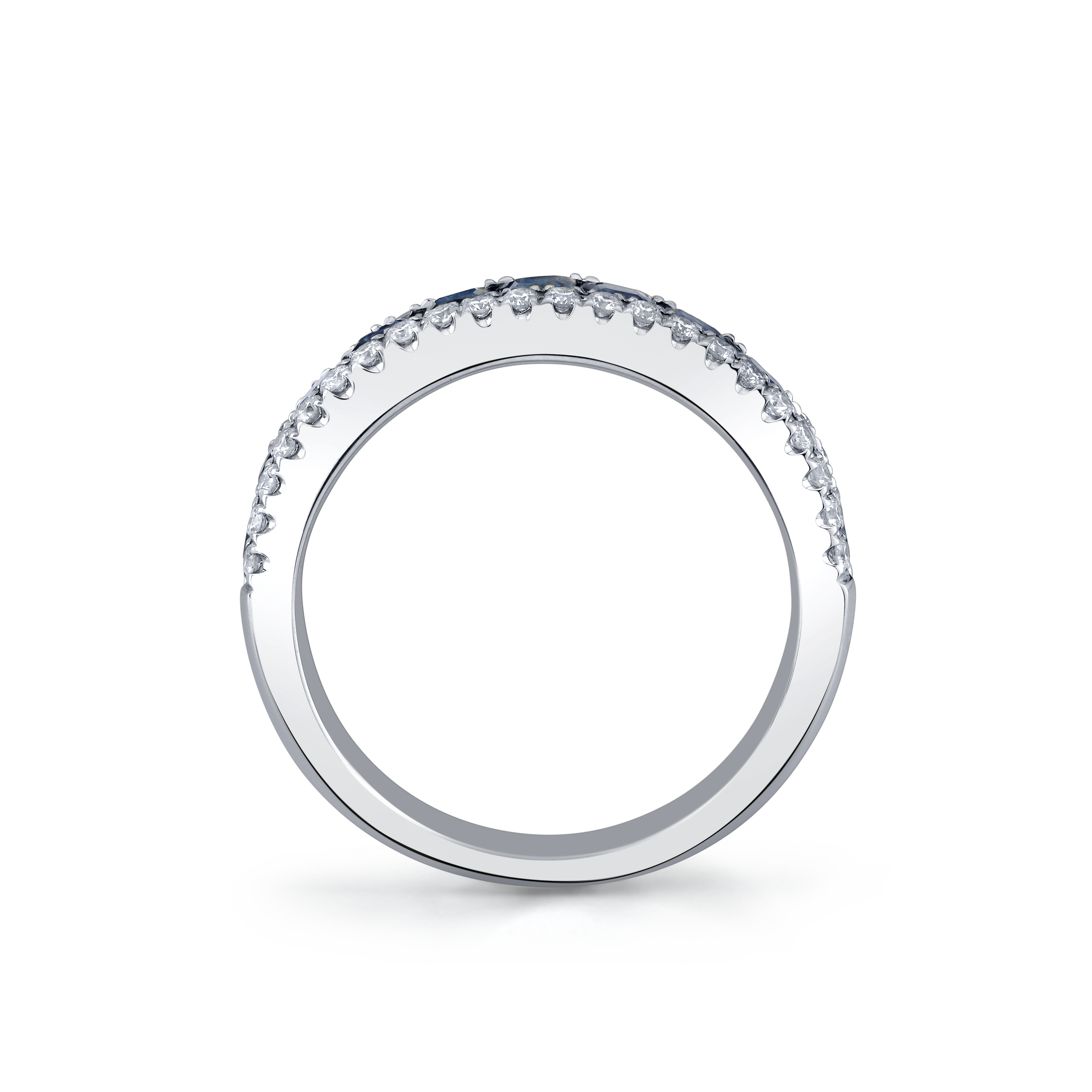 Princess Cut Sapphire & Diamond Ring