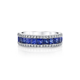 Princess Cut Sapphire & Diamond Ring