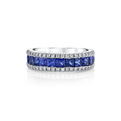 Princess Cut Sapphire & Diamond Ring