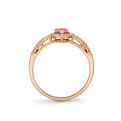 Pink Sapphire Pear Shape Halo Ring