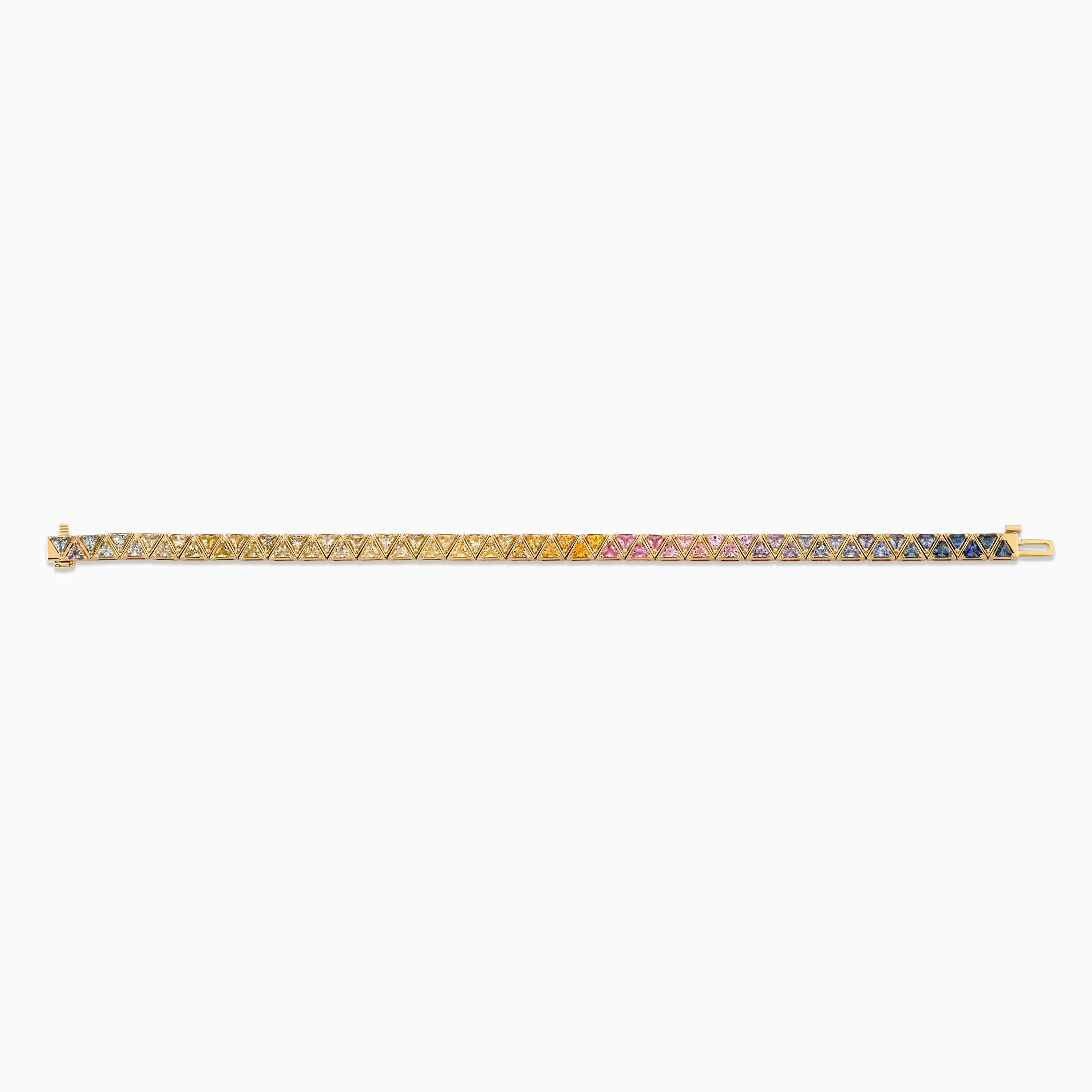 Multi-Colored Triangle Sapphire Bracelet