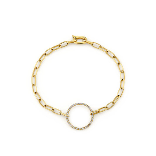 Pave Diamond Circle Bracelet