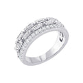 Baguette and Round Diamond Stacked Fashion Ring